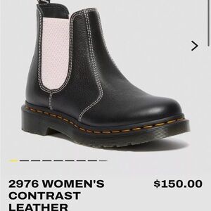 Dr. Martens Women's Black and Pink Ankle Boots